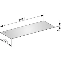 Keuco Edition 11 Abdeckplatte 1411 x 524 mm für Sideboard / Waschtischunterbau - Trüffel Glas / Lack Matt - 31326149001