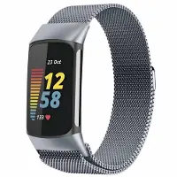 IMoshion Magnetisches Milanaise Armband für das Fitbit Charge 5 - Größe S - Space Grey