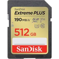 SanDisk Extreme PLUS 512GB SDXC 190MB/s UHS-I