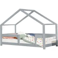 Benlemi Kinderhausbett LUCKY 80 x 180 grau
