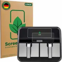 ScreenLeaf 2x Schutzfolie für Kenwood kHealthy Fry Twin Airfryer nachhaltiger Displayschutz Display Schutz Folie Klar Transparent