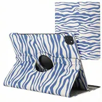 IMoshion 360° drehbare Design Klapphülle für das Apple iPad Air 13 Zoll (2026) M4 / (2025) M3 / (2024) M2 - White Blue Stripes