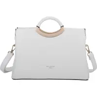 Gallantry Paris Gallantry, Damen Handtasche genarbt mit festem Griff und Schulterriemen, Weiß