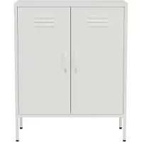 Lendo Online Metallschrank 80x40x100 cm Weiß Stahl