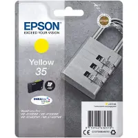 Epson Padlock 35 Vorhängeschloss DURABrite Ultra Single Yellow Tinte, Standardertrag, Gelb, Tinte auf Pigmentbasis, 9,1 ml, 1 Stück(e), Einzelpackung
