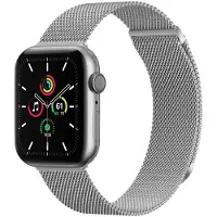 IMoshion Magnetisches Milanaise Armband für Apple Watch | 44/45/46/49 mm - Größe S - Silber