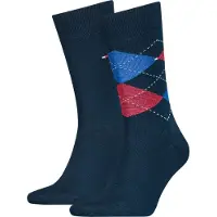 Tommy Hilfiger Socken "TH MEN SOCK CHECK 2P" 2 Paar, 2 Stk. tlg. mit klassischem Argyle-Design