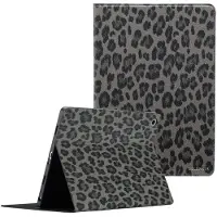 Selencia Sabi Klapphülle mit Leopardenmuster für das Samsung Galaxy Tab A9 Plus - Midnight Black