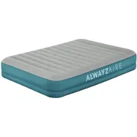 OEM Zwei-Personen Luftbett - 152x203x36 cm - Grau/Blau - Entfernbare Ladegerät Pumpe - Camping Luftbett