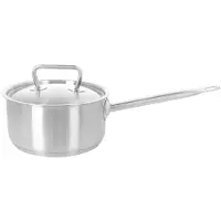 Demeyere Stielkasserolle Classic Pro 3 mit Deckel Silber 14 cm