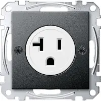 Merten MEG2156-0414 USA-Steckdosen-Einsatz, 20 A, anthrazit, System M MEG21560414