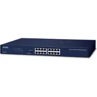 Planet FNSW-1601 switch di rete No gestito Fast Ethernet (10/100) Nero 1U, Unmanaged, Fast Ethernet (10/100), Vollduplex, Rack-Einbau, 1U