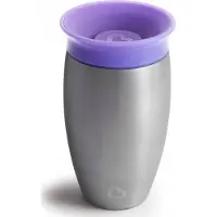 Munchkin stainless steel sippy Cup, purple, Miracle 360, 12m+, 296ml, 05190901