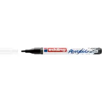 Edding 5300 Acrylmarker fein Schwarz 1 wasserfester Acrylmalmarker feine Rundspitze 12 mm Acrylmalstift zum Zeichnen auf Leinwand, Kunst