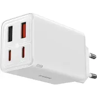 Baseus GAN6 65W ADPTR + 100W C KBL-BYZ, Auto, AC, Weiß