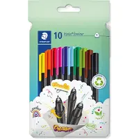 Staedtler triplus fineliner 334 Dreikantiger Fineliner Kartonetui mit 10 Stück, sortiert