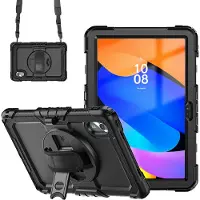 Accezz Robustes Back Cover mit Schultergurt für das Lenovo Idea Tab - Schwarz