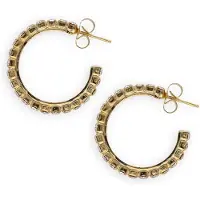 LOTT. gioielli Damen Schmuck Ce Sw Creole W/ Fine Stones S - Goudkleurig - Größe ONESIZE