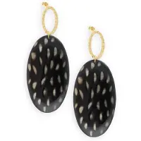 PAULIE POCKET Damen Schmuck Bold Horn Earrings - Zwart - Größe ONESIZE