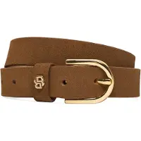 BOSS Ledergürtel "Scarlet BB Sz25" mit Monogramm-Label