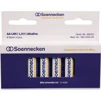 Soennecken Batterie 80003 Mignon AA LR6 1,5 V 8 St./Pack