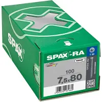 Spax RA Rahmenanker 7,5 x 80 mm FlachSenkkopf T-STAR plus Vollgewinde WIROX A3J