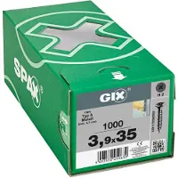 Spax Gix-A Trompetenkopf H2 Feingewinde Phosphatiert