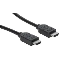 Manhattan Video-/Audio-/Netzwerkkabel HDMI 19-polig M M 2 m abgeschirmt Schwarz (323215)