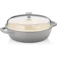 kela Schmortopf Calido mit Deckel Grau 28 cm