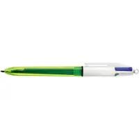 BIC Kugelschreiber Vier Farben Blau/schwarz/rot/fluoreszierend Gelb Mittlere Spitze 1 Mm