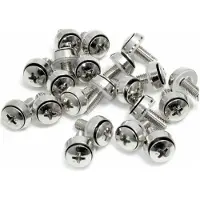 StarTech.com .com 50er-Pack M6 12mm Rackschrauben Set für 19 und 10 Zoll Serverracks, Netzwerkschränke und Gehäuse, Silber, TAA, Schraube, Silber, 50 Stück(e), 218 g