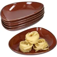 MamboCat Marron Taste 6x Suppenteller Porzellan kastanienfarben tiefe Teller Salat Pasta