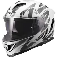 LS2 FF818 Storm III Kaos Helm, weiß/grau, 2XL (63/64)