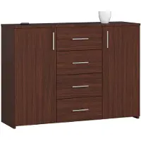 Akord Furniture Factory OP0LWARVEN004, Wenge, 4 Schublade(n), Matt, 4 Regale, 2 Tür(en), 16 mm
