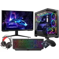 VIST Gaming PC Komplett Set AMD Ryzen 7 8700F RTX 5060 32GB SSD 1TB WiFi W11 LCD 24" 180Hz