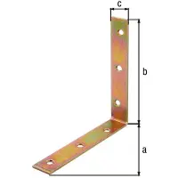GAH Alberts Stuhlwinkel Länge 125 x 125 mm Breite 22 mm Stärke 2 mm Stahl sendzimirverzinkt Loch-Ø 6,0 mm
