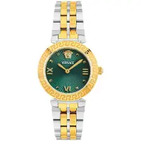 Versace VEOCA0424 Daphnis Restyling grün silber gold Edelstahl Damen Uhr NEU