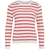 Vila Rundhalspullover "VIDALO O-NECK L/S STRIPE KNIT TOP- NOOS"