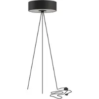 Licht-Erlebnisse Stehleuchte Dreibein Metall E27 154 cm hoch Schwarz 3-flammig Modern Stehlampe
