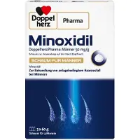 Doppelherz Schaum, Rogaine, gegen Haarausfall, Minoxidil 5%, Behandlung 1 Monat (1 Flasche 60gr)