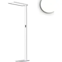 ISOLED LED Office Pro Stehleuchte Up/Down, 80W/20W, silber, UGR19, neutralweiß, Touch-Dimm