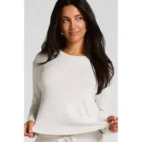 Hunkemoller Langärmeliges Pyjamatop Beige