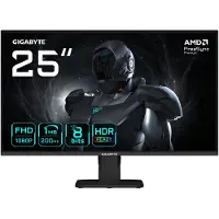 Gigabyte GS25F2 25" FHD Gaming-Monitor - 1920 x 1080, 200Hz, 1ms, 300 cd/m², Display HDR 10, HDMI 2.0, DisplayPort 1.4, 62,2 cm (24.5"), 1920 x 1080 Pixel, Full HD, LED, 1 ms, Schwarz