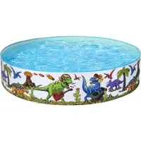 Bestway Planschbecken - 183 x 38 cm - Dinosaur Fill'N Fun - - One Size - Planschbecken