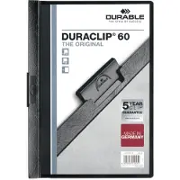 Durable Klemmmappen Duraclip, DIN A4, Kunststoff, mit Clip, schwarz