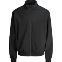Jack & Jones 12288895_2161_M, Bomber, Uni, Erwachsener, Reißverschluss, Polyester, Schwarz