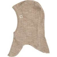 Müsli Woll-Schlupfmütze Rippqualität Merinowolle, beige, 68