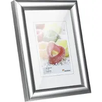 Walther design + design Trendstyle Kunststoff Bilderrahmen, silber, 7 x 10 cm