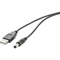 Renkforce Stromkabel USB-A Stecker auf 3,5 mm Hohlstecker 5V 0,5A 1m