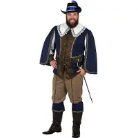 Coppens Blaues Musketier Kostüm für Männer